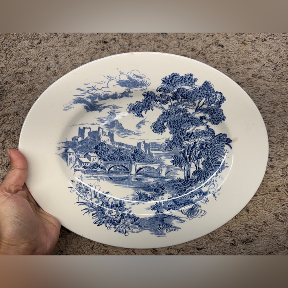 Enoch Wedgewood England Countryside 12” Oval Platter Plate vintage